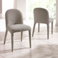 Set of 2 Holly Grey Chenille Upholstered Dining Chairs