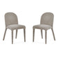 Set of 2 Holly Grey Chenille Upholstered Dining Chairs