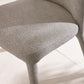 Set of 2 Holly Grey Chenille Upholstered Dining Chairs