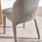 Set of 2 Holly Grey Chenille Upholstered Dining Chairs