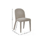 Set of 2 Holly Grey Chenille Upholstered Dining Chairs