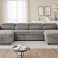 Capri Sofabed Grey U Shape Corner