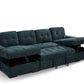 Palermo Sofabed Teal U Shape Corner