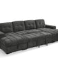 Palermo Sofabed Grey U Shape Corner