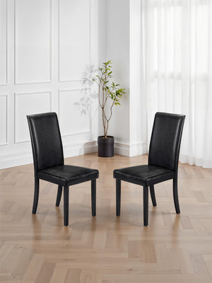 Set Of 2 Hudson Black Dining Chairs