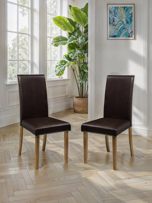 Set Of 2 Hudson Brown Chairs