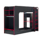 Impact 90cm Single Black and Red Gaming Bunk/Loft Bed