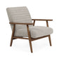 Ivy Sand Chenille Tweed Upholstered Armchair