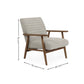 Ivy Sand Chenille Tweed Upholstered Armchair