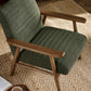 Ivy Olive Chenille Upholstered Armchair