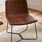 Joren Tan Brown PU Leather Lounge Chair