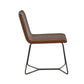 Joren Tan Brown PU Leather Lounge Chair