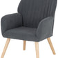 Jordan Occasional Chair - Dark Grey Velvet Fabric