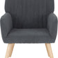 Jordan Occasional Chair - Dark Grey Velvet Fabric