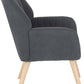 Jordan Occasional Chair - Dark Grey Velvet Fabric