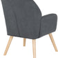 Jordan Occasional Chair - Dark Grey Velvet Fabric