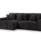 Jacob Sofa Black Left Hand Facing Corner
