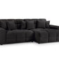 Jacob Sofa Black Right Hand Facing Corner