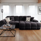 Jacob Sofa Black Right Hand Facing Corner