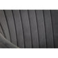 Kahlo Velvet Swivel Office Chair- Grey/Black