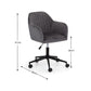 Kahlo Velvet Swivel Office Chair- Grey/Black