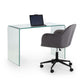 Kahlo Velvet Swivel Office Chair- Grey/Black