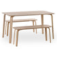 Kaito Oak Curved Leg Bench
