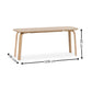 Kaito Oak Curved Leg Bench