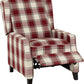 Kensington Recliner Chair - Red Tartan Fabric