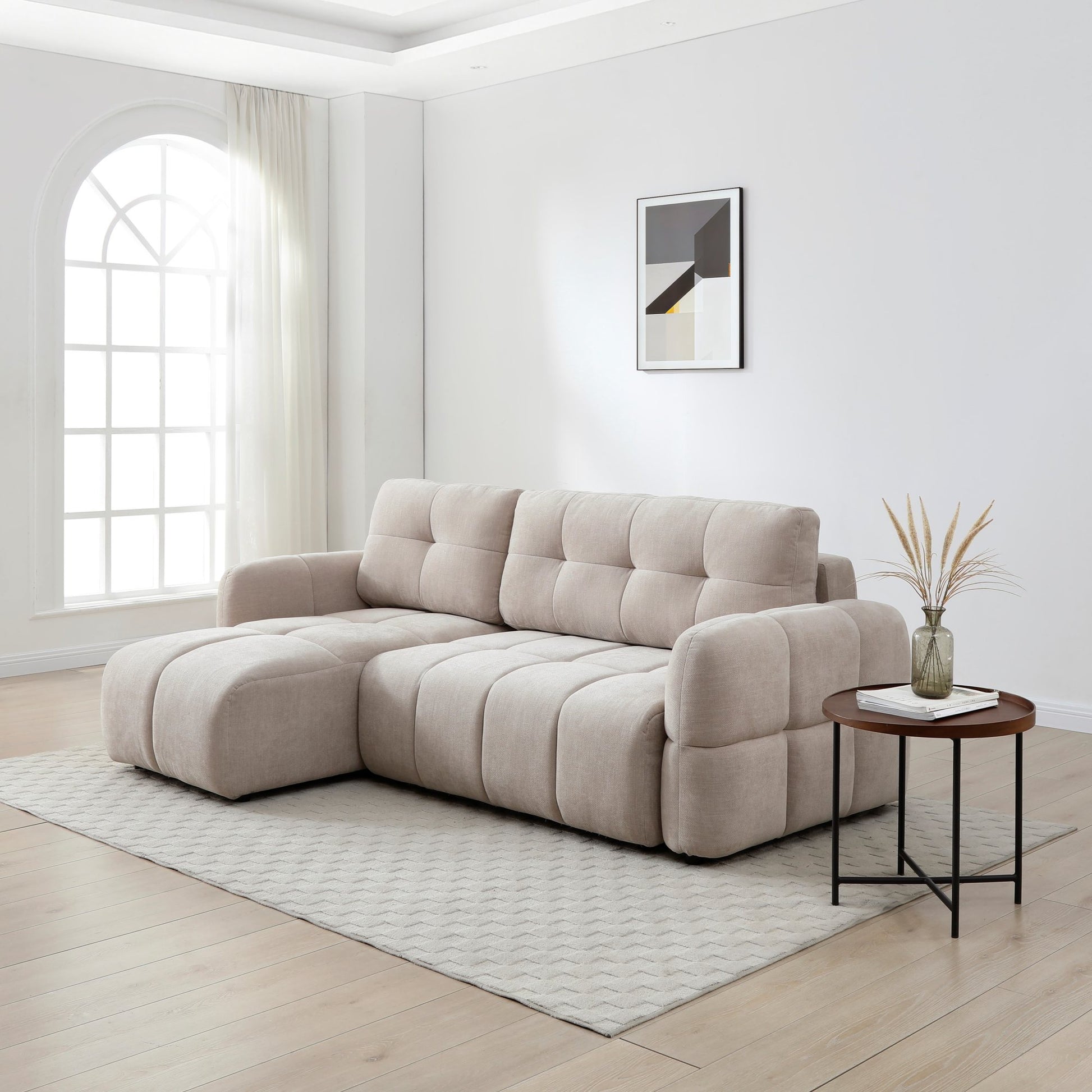 Morgan Quilted Corner Sofa Bed