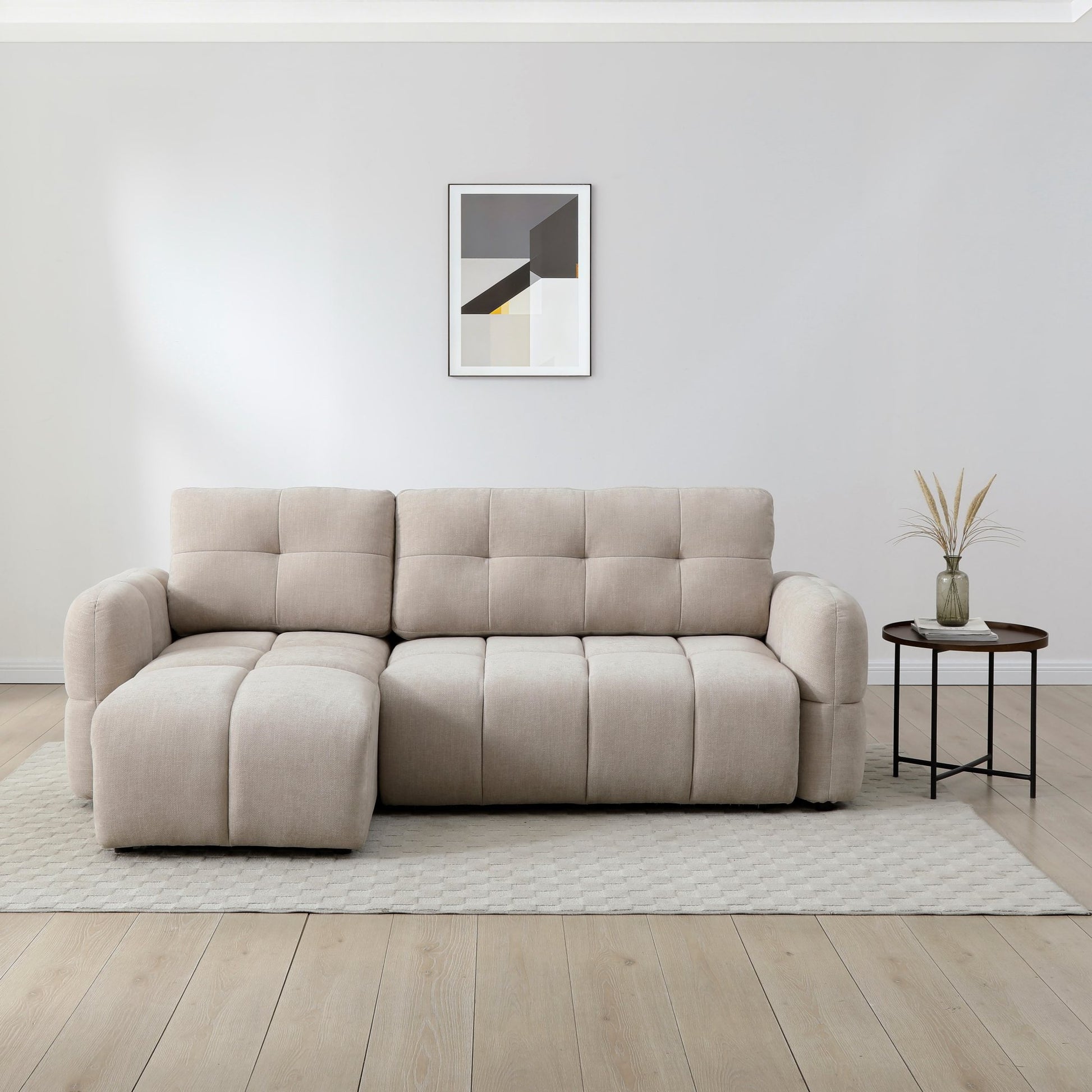 Morgan Quilted Corner Sofa Bed