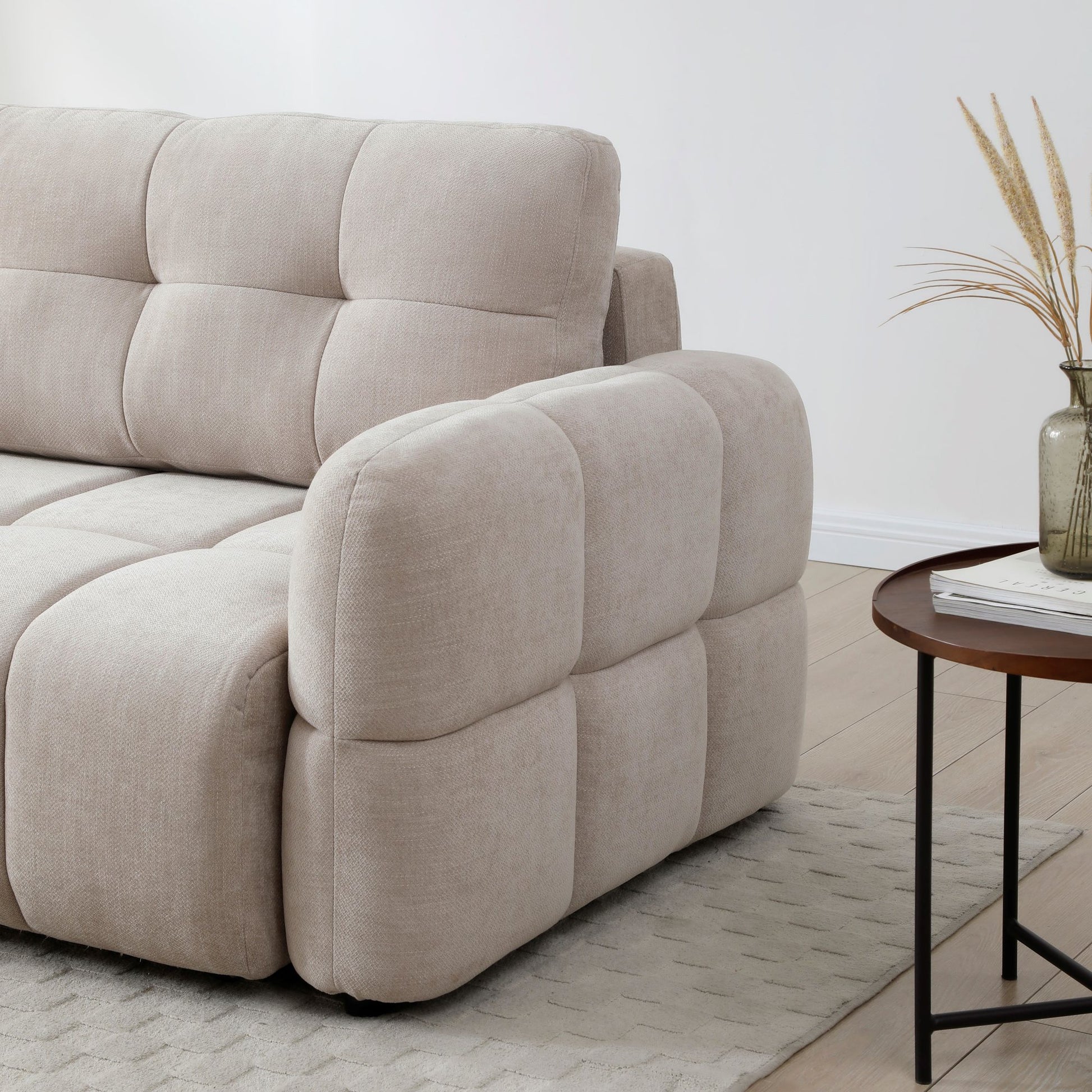 Morgan Quilted Corner Sofa Bed