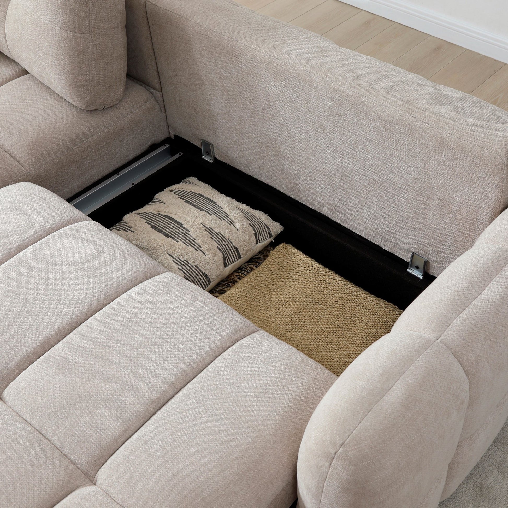 Morgan Quilted Corner Sofa Bed