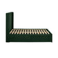 Leila Bottle Green Dual Storage Door 150cm Kingsize Bed