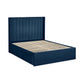 Leila Royal Blue Dual Storage Door 150cm Kingsize Bed