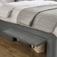 Leila Steel Grey Dual Storage Door 135cm Double Bed
