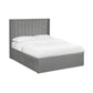 Leila Steel Grey Dual Storage Door 150cm Kingsize Bed