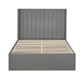Leila Steel Grey Dual Storage Door 150cm Kingsize Bed
