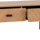 Leon 2 Drawer Coffee Table - MEDIUM OAK EFFECT