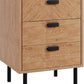 Leon 3 Drawer Bedside - Medium Oak Effect