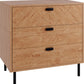 Leon 3 Drawer Chest - Medium Oak Effect