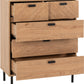Leon 3+2 Drawer Chest - MEDIUM OAK EFFECT