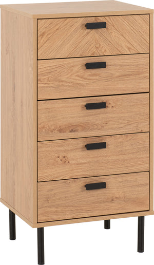 LEON-5-DRAWER-NARROW-CHEST-MEDIUM-OAK-EFFECT-2023-100-102-178-01-scaled.jpg