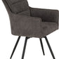 Lewis Carver Swivel Chair (2 Per Box) - Grey Fabric