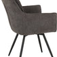 Lewis Carver Swivel Chair (2 Per Box) - Grey Fabric