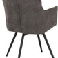 Lewis Carver Swivel Chair (2 Per Box) - Grey Fabric