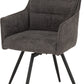 Lewis Carver Swivel Chair (2 Per Box) - Grey Fabric