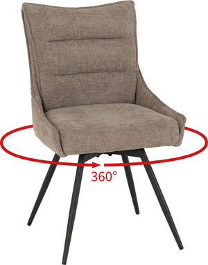 Lewis Swivel Chair (2 Per Box) - FAWN FABRIC