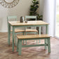 Linwood Set of 2 Sage Green and Natural Dining Chairs