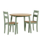 Linwood Set of 2 Sage Green and Natural Dining Chairs